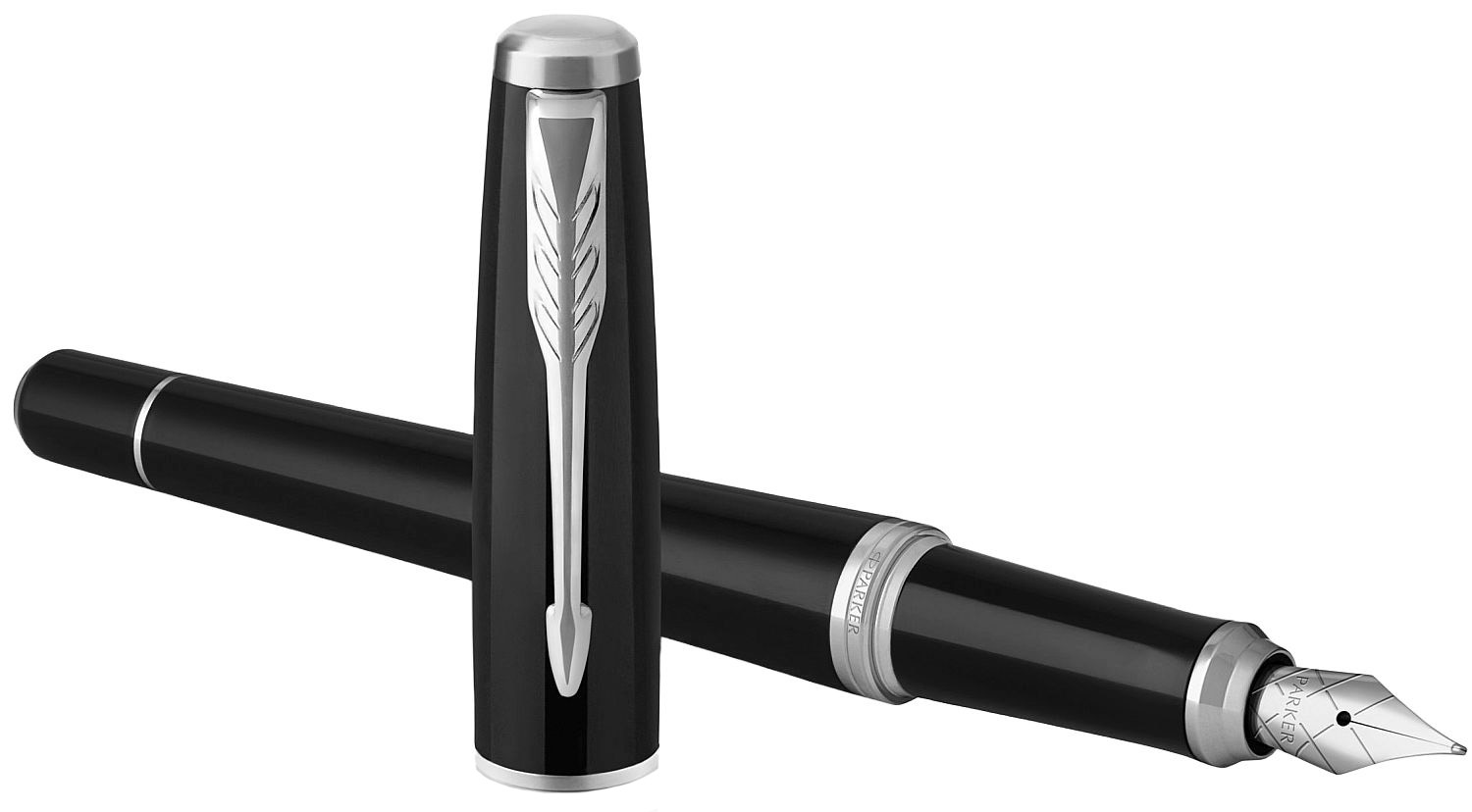 Stilou Parker Royal Urban - Negru cu argintiu, М