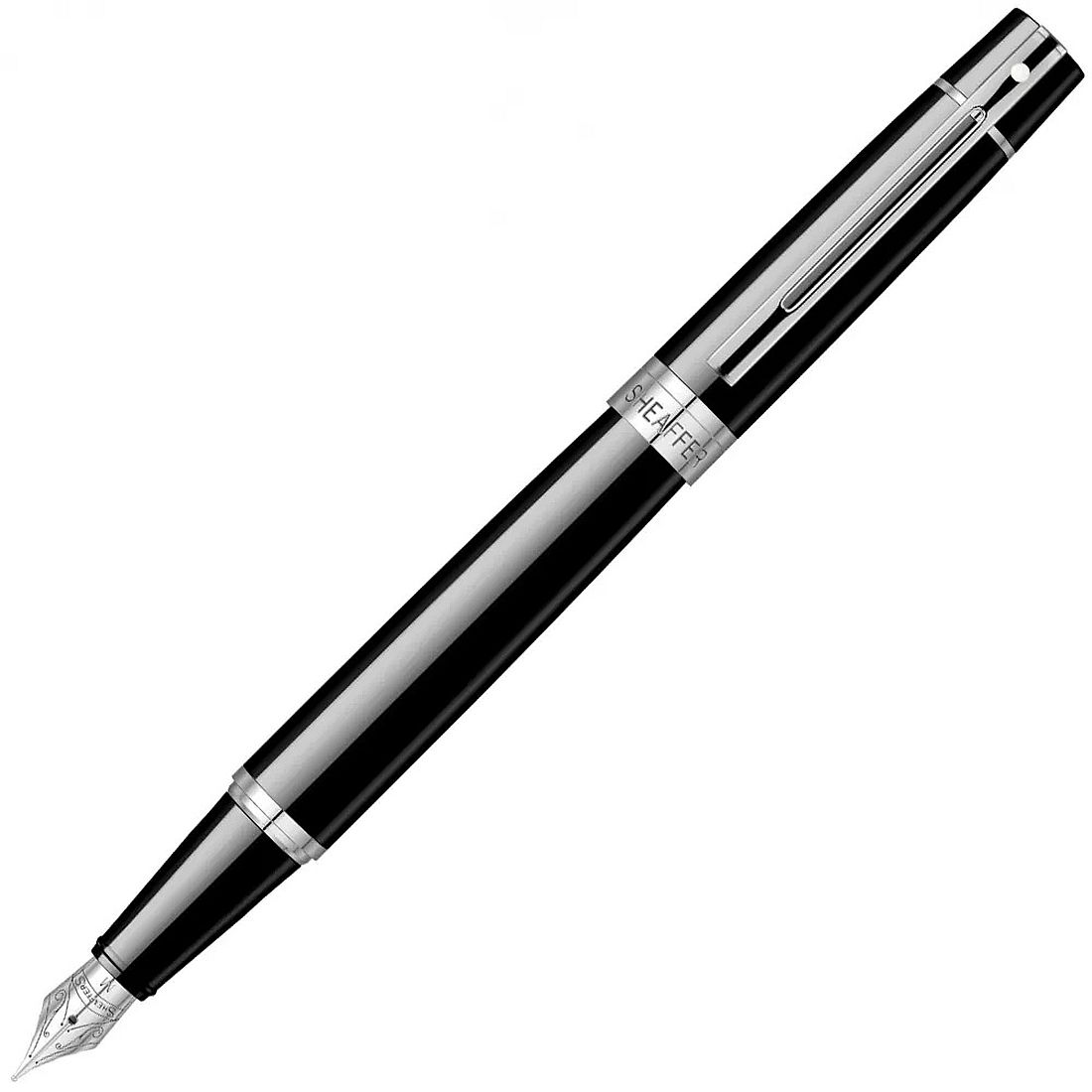 Stilou Sheaffer 300 - Black With Chrome Trims