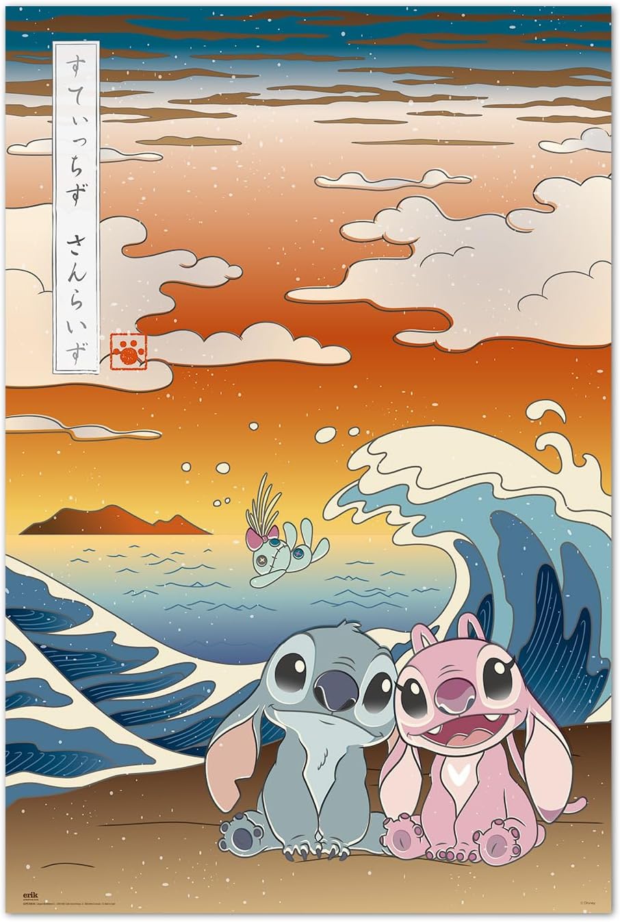 Poster Erik Disney: Lilo &amp; Stitch - Stitch &amp; Angel (Japan)