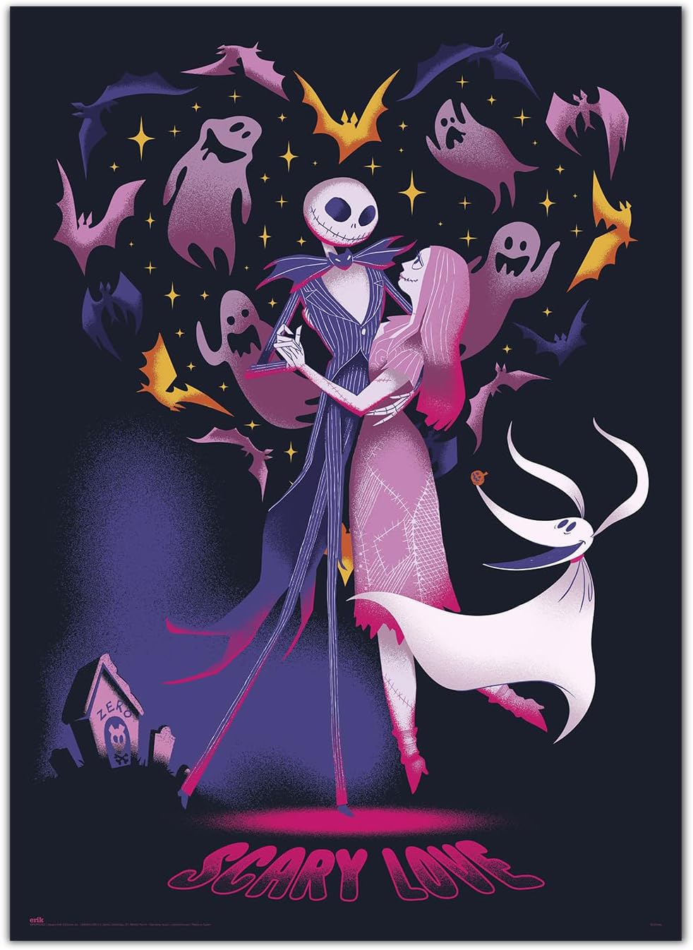 Poster Erik Disney: The Nightmare Before Christmas - Scary Love
