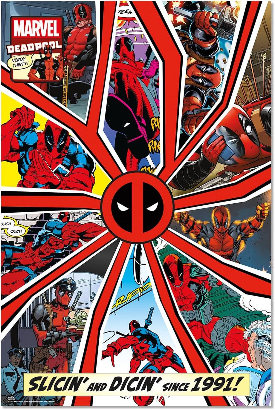 Poster Erik Marvel: Deadpool - Comic Cover 30 Years