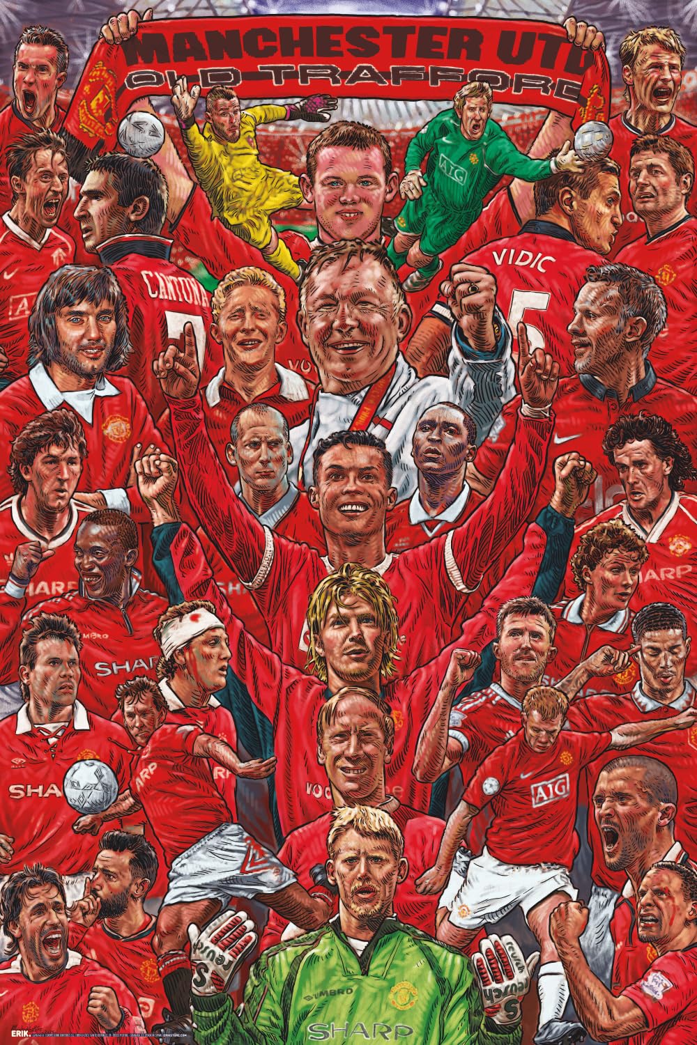 Poster Erik Sports: Football - Manchester United Legends