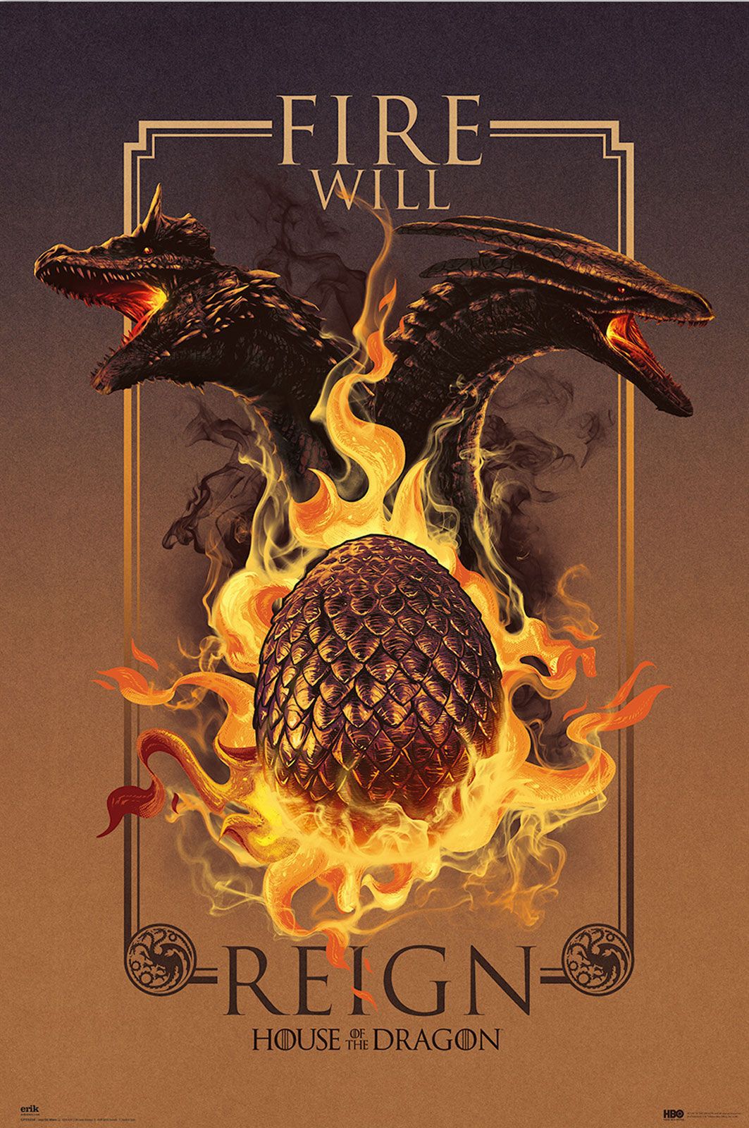 Poster Erik Television: House of the Dragon - Fire Will Reign