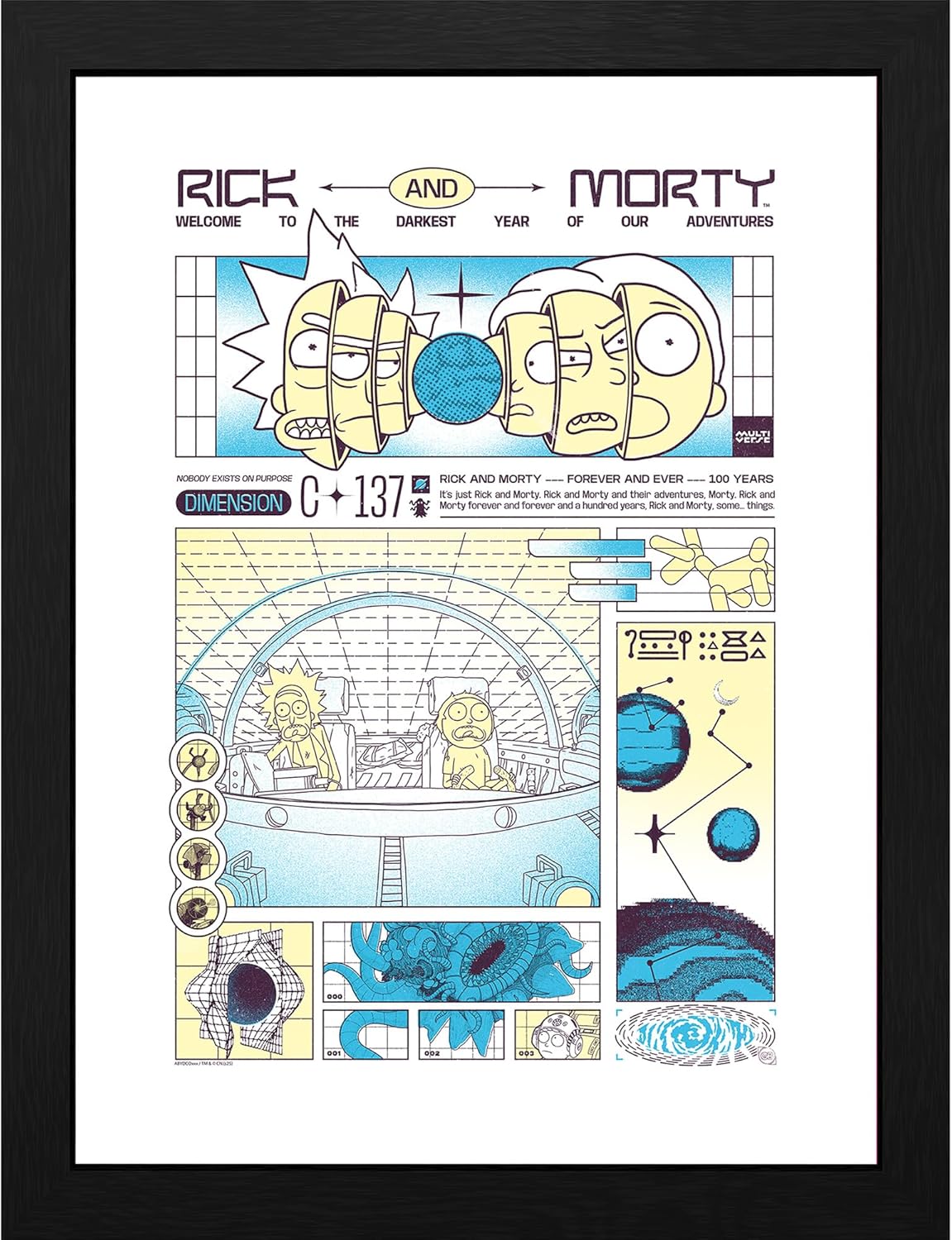 Posterul înrămat GB eye Animation: Rick and Morty - Bad Trip