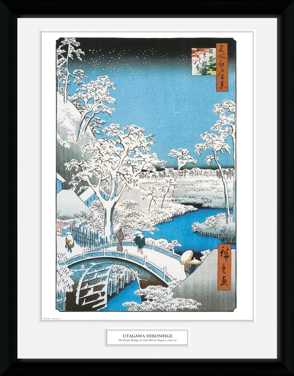Afiș înrămat GB eye Art: Hiroshige - The Drum Bridge