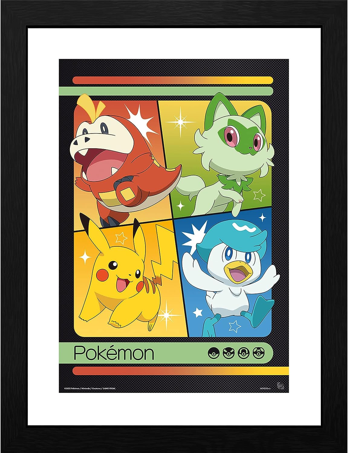 Afiș înrămat GB eye Games: Pokemon - Scarlet &amp; Violet Starters