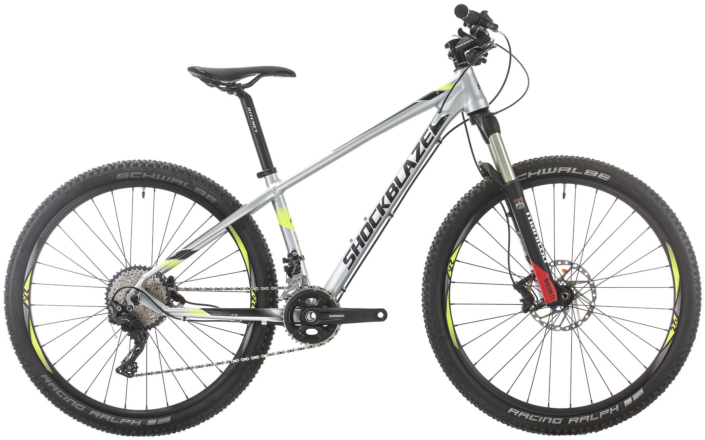 Bicicletă de munte cu viteze SHOCKBLAZE - Enemy Elite, 27.5'', 420 mm, gri