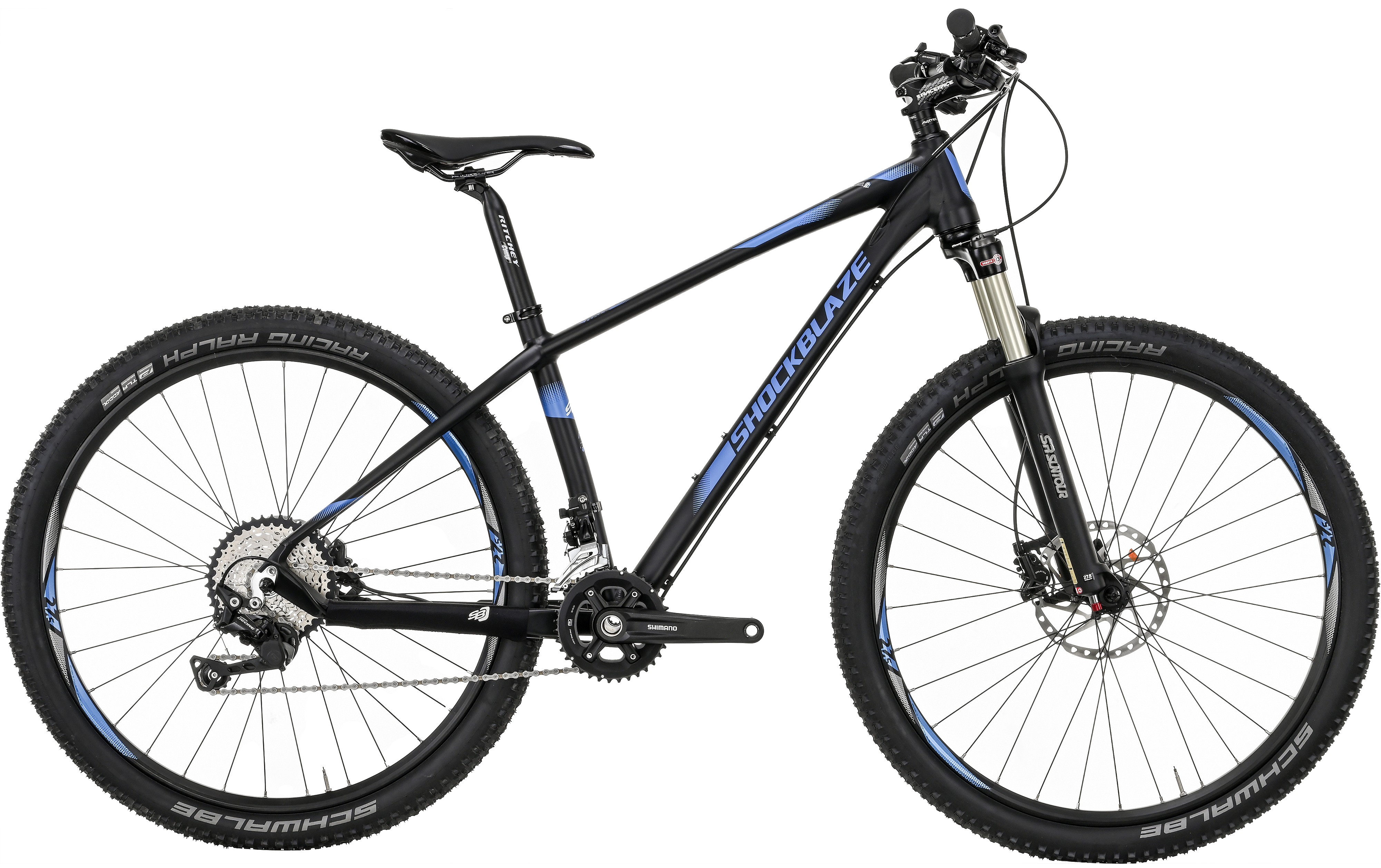 Bicicletă de munte cu viteze SHOCKBLAZE - Enemy Race, 27.5'', 420 mm, negru