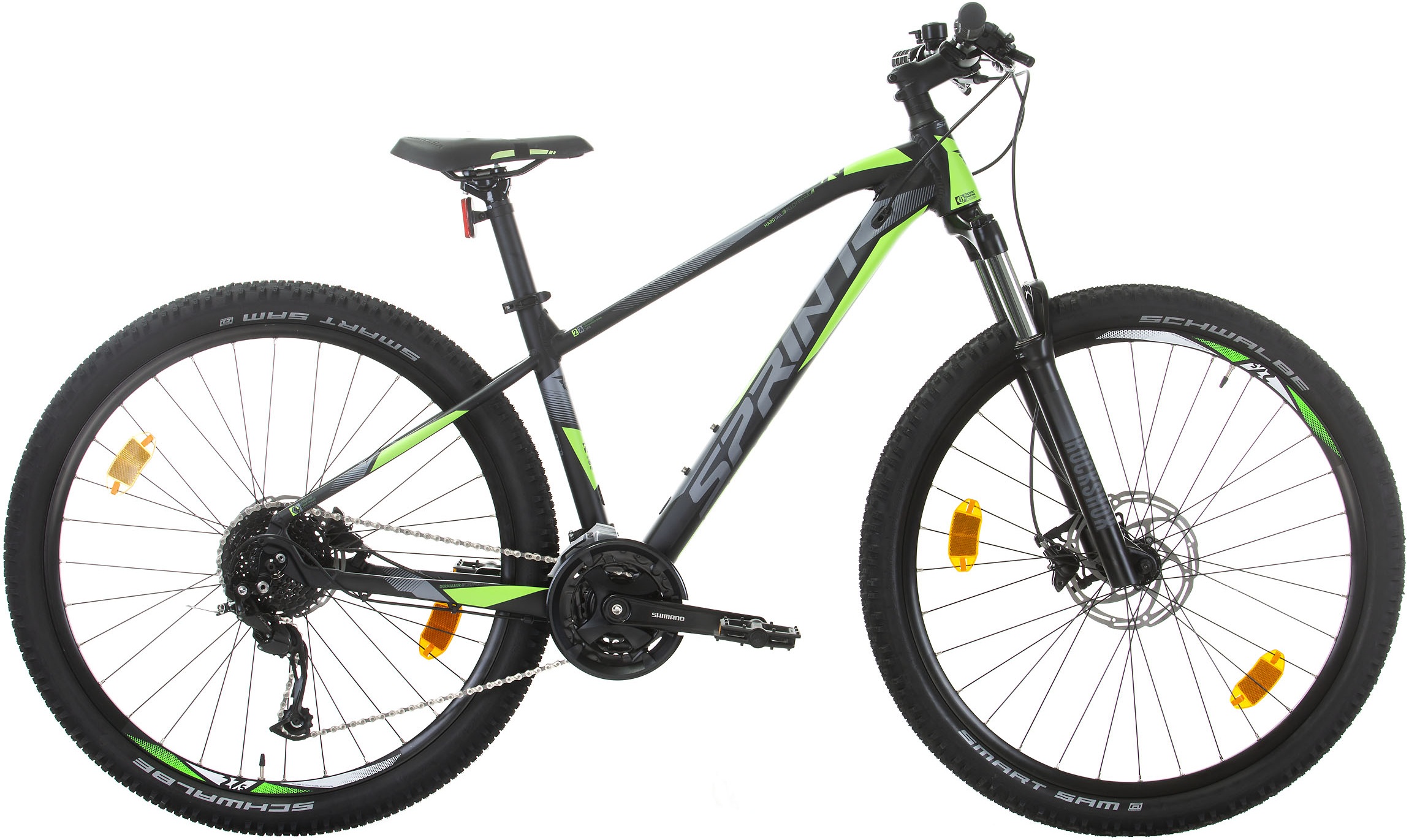 Bicicletă de munte cu viteze SPRINT - Apolon, 29", 480 mm, negru/gri/verde