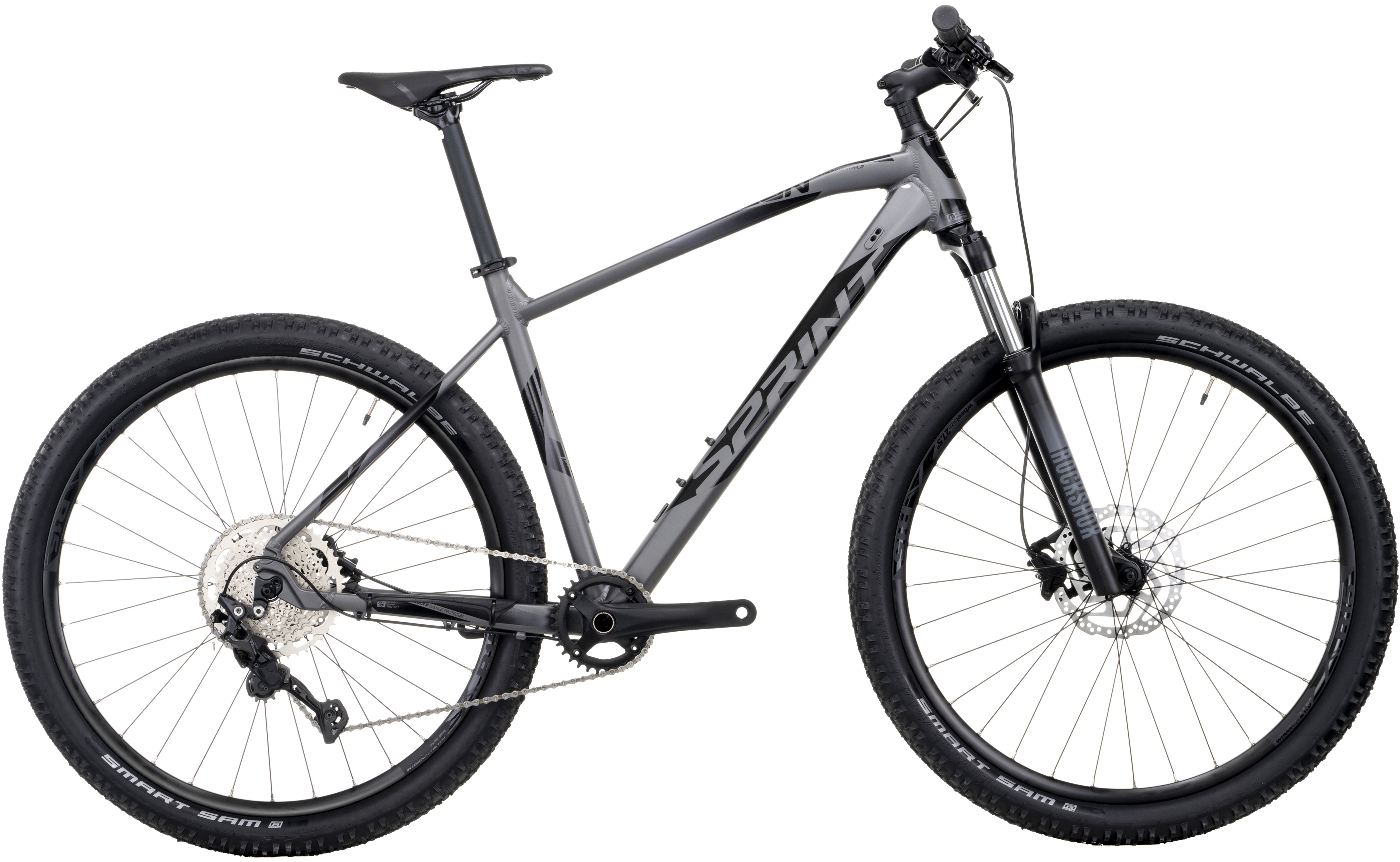 Bicicletă de munte cu viteze SPRINT - Apolon PRO, 27.5", 480 mm, gri