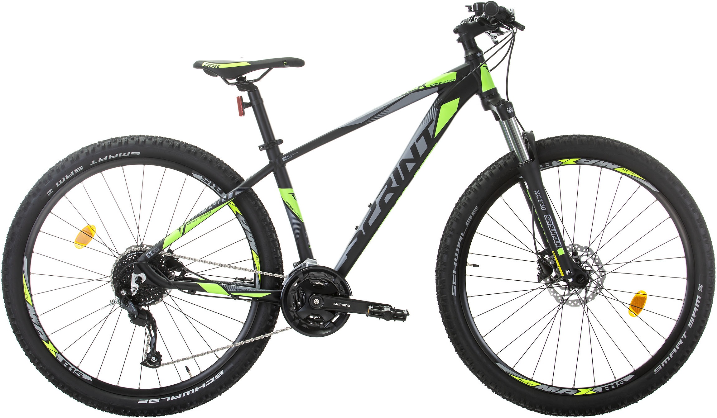 Bicicletă de munte cu viteze SPRINT - Maverick Pro, 27.5", 400 mm, negru/verde