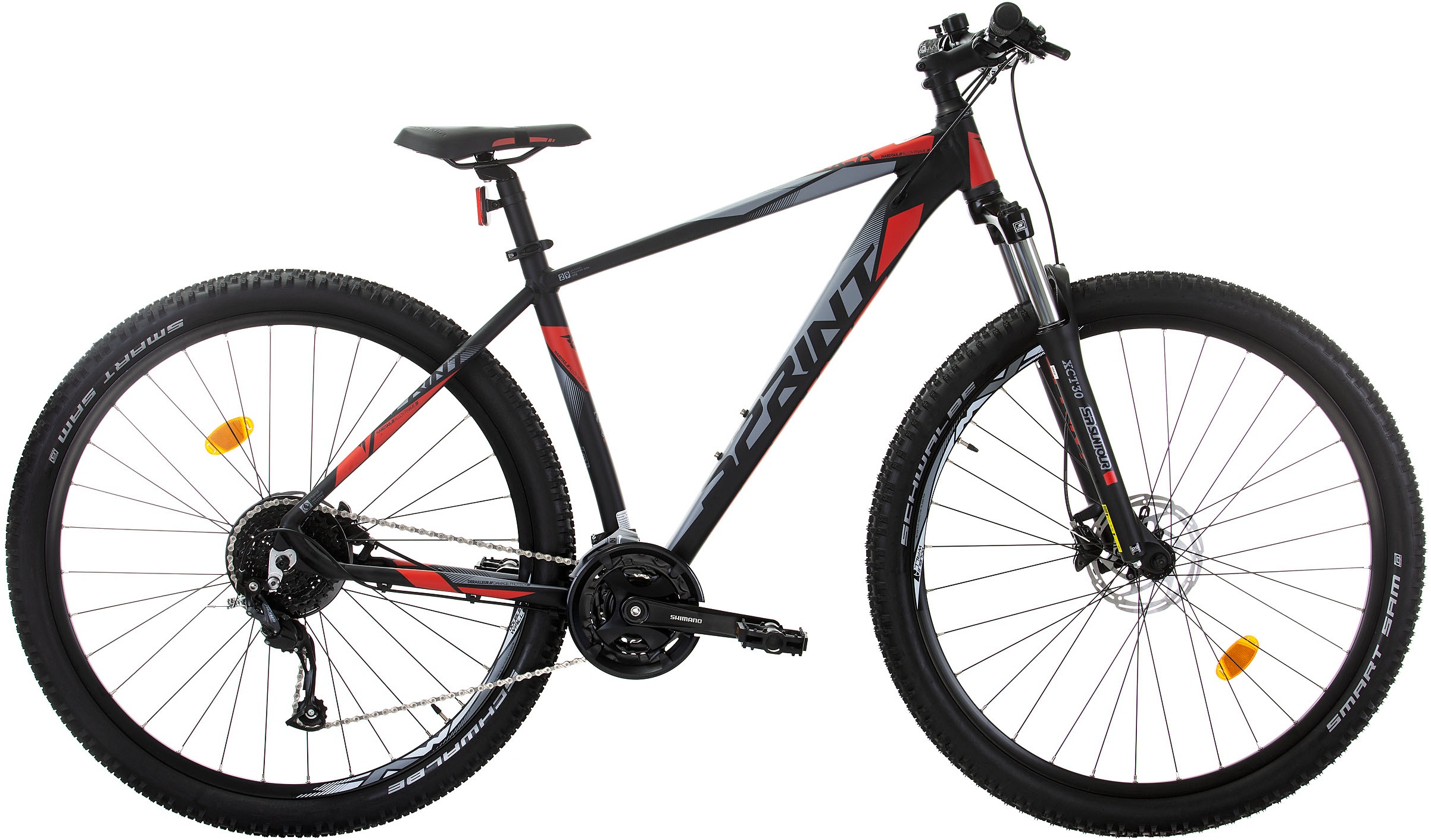 Bicicletă de munte cu viteze SPRINT - Maverick Pro, 29", 440 mm, negru/roşu