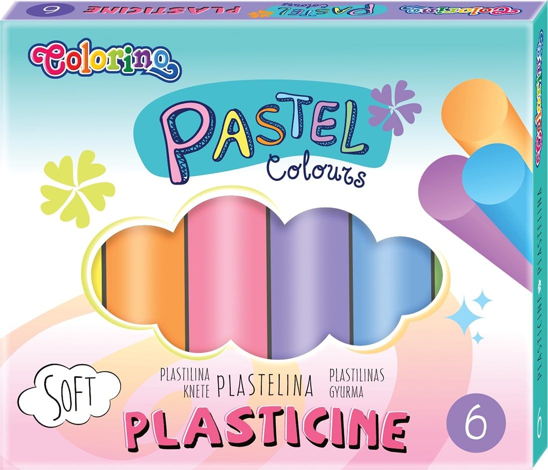 Plastilina Colorino Pastel - 6 culori