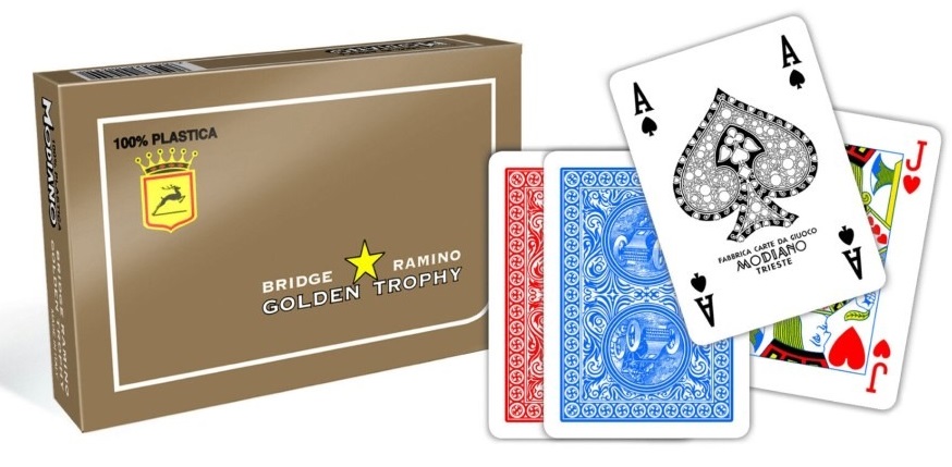 Carti flexibile Modiano - Bridge Golden Trophy Ramino