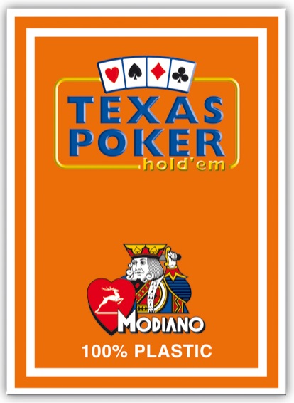 Carti de poker din plastic Texas Poker - spate portocaliu