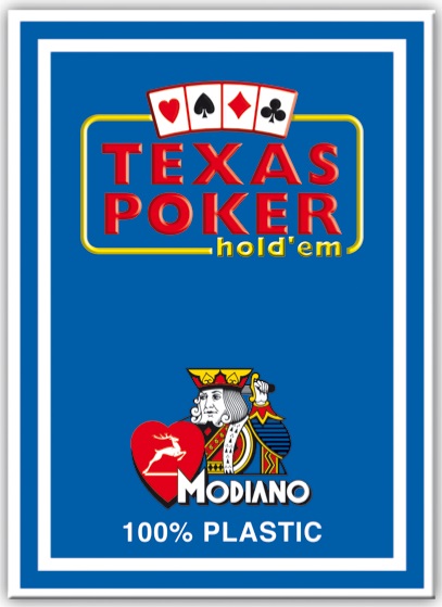 Carti de poker din plastic Texas Poker - Spate albastru