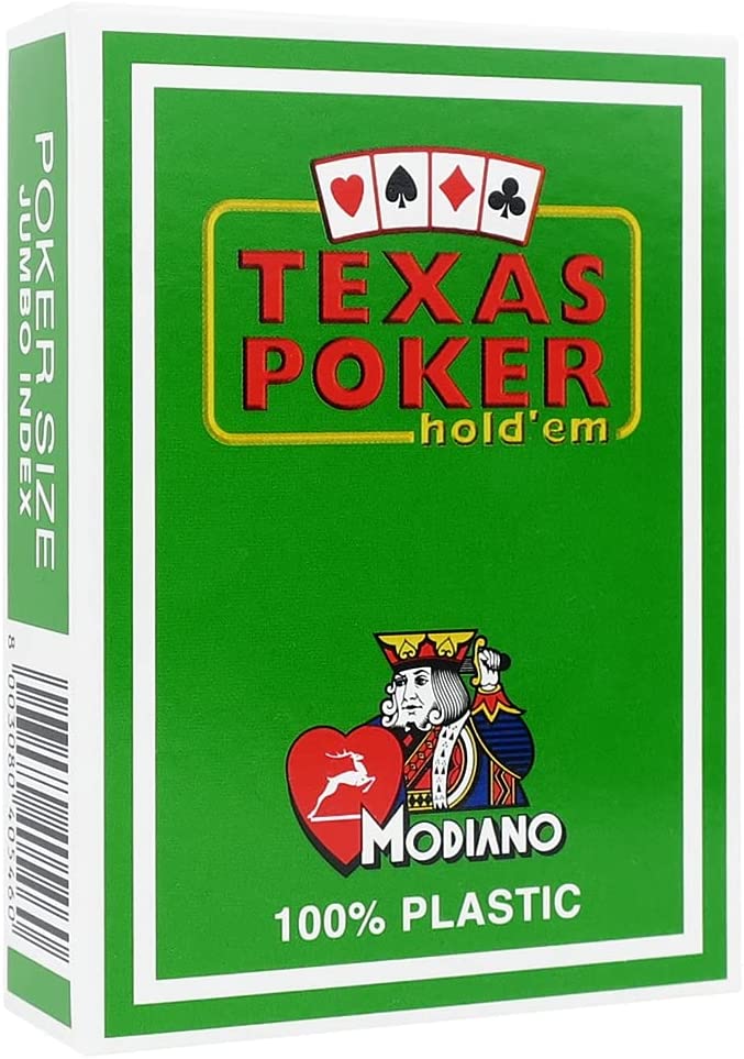 Carti de poker din plastic Texas Poker - verde deschis