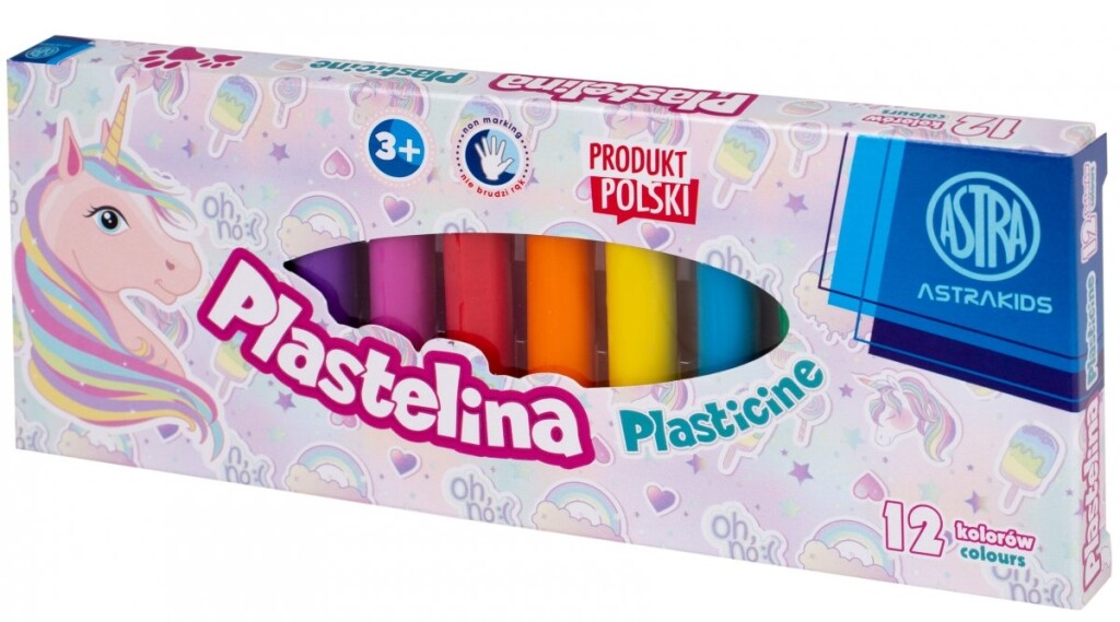 Plastilina Astra - Unicorn, 12 culori