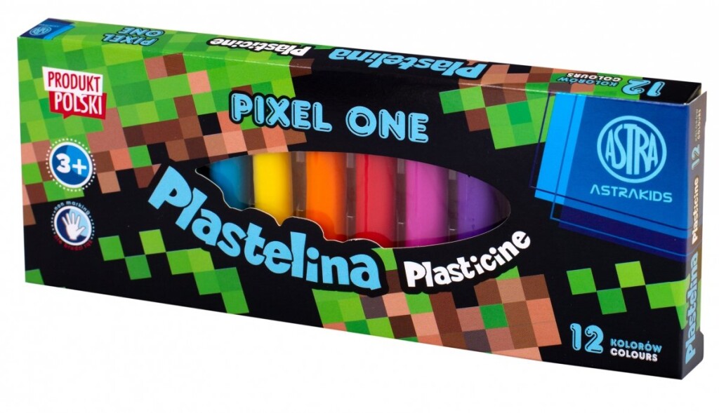Plastilina Astra - Pixel One, 12 culori
