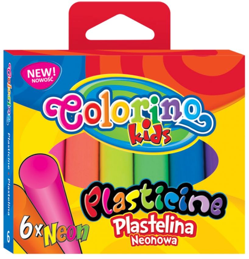 Plastilina Colorino Kids – 6 culori, neon