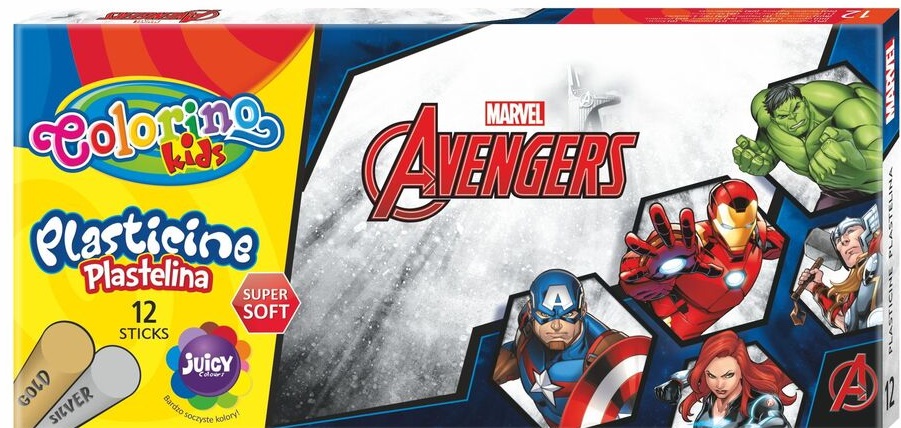 Plastilina Colorino - Marvel Avengers, 12 culori