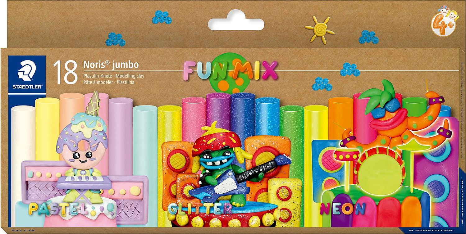Plastilină Staedtler Noris Jumbo - 18 bucăți x 16.6 g