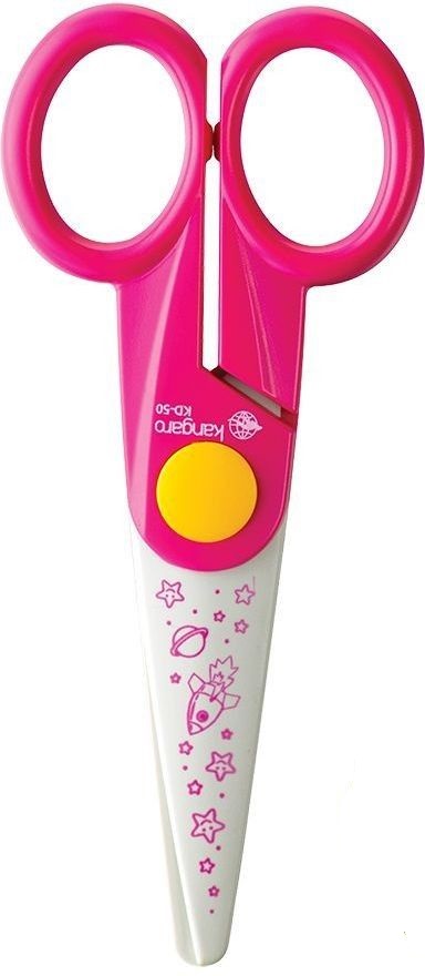 Foarfece din plastic pentru copii Kangaro - KD-50 roz