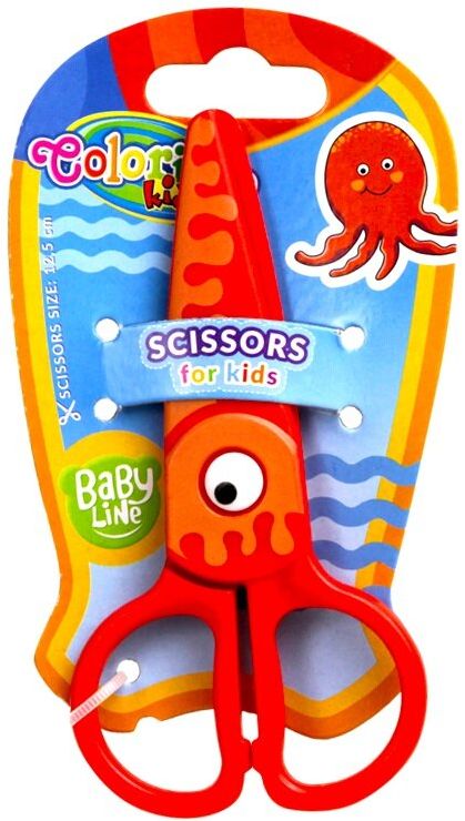Foarfeca din plastic Colorino Kids - Baby Line, Tattoo, Sortiment