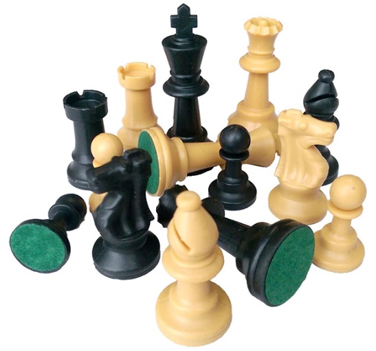 Piese de sah din plastic  Modiano, 9.5 cm
