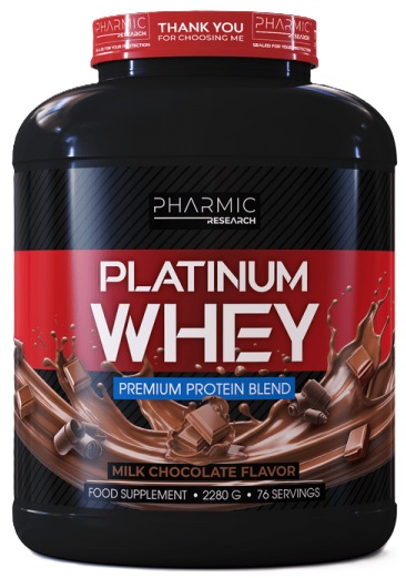 Platinum Whey, ciocolată, 2280 g, Pharmic Research