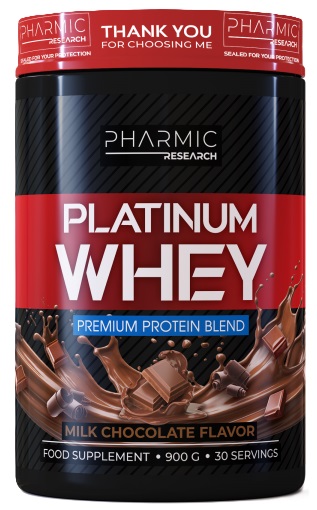 Platinum Whey, ciocolată, 900 g, Pharmic Research