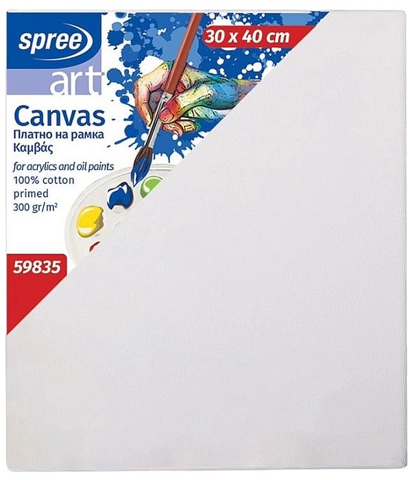 Pânză de pictură pe ramă Spree Art - 30 х 40 cm, 100% bumbac
