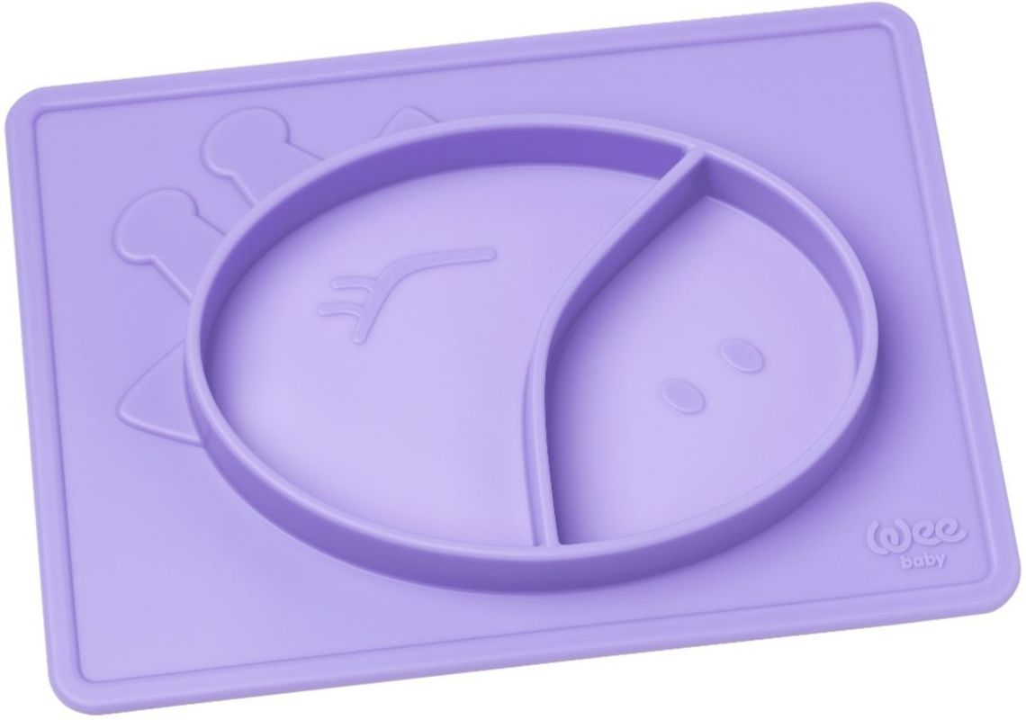 Farfurie Wee Baby - Cu două secțiuni, violet