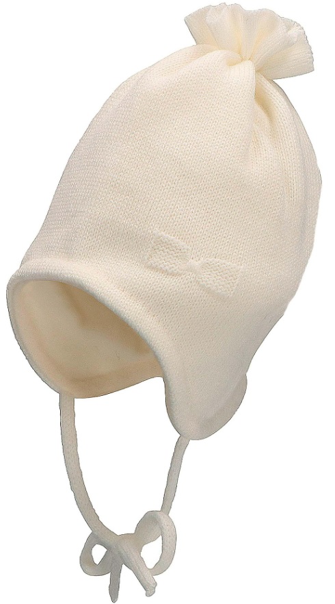 Pălărie tricotată pentru bebeluși Sterntaler - 39 cm, 3-4 luni, ecru