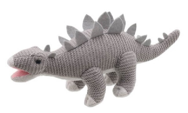 The Puppet Company Wilberry Knitted Toy - Stegosaurus, 32 cm