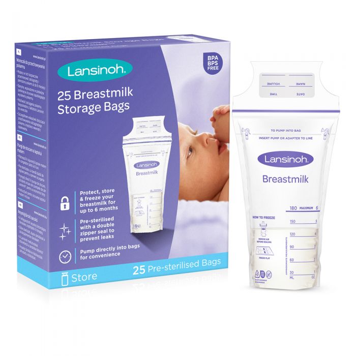 Pungi de stocare lapte matern, 25 pungi, Lansinoh - imagine 2