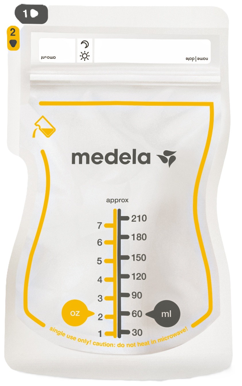 Pungi pentru depozitarea laptelui matern Medela - Easy pour, 50 buc