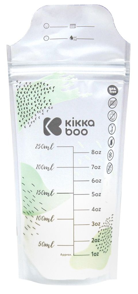 Pungi de depozitare a laptelui matern KikkaBoo - Lactty, 25 x 250 ml