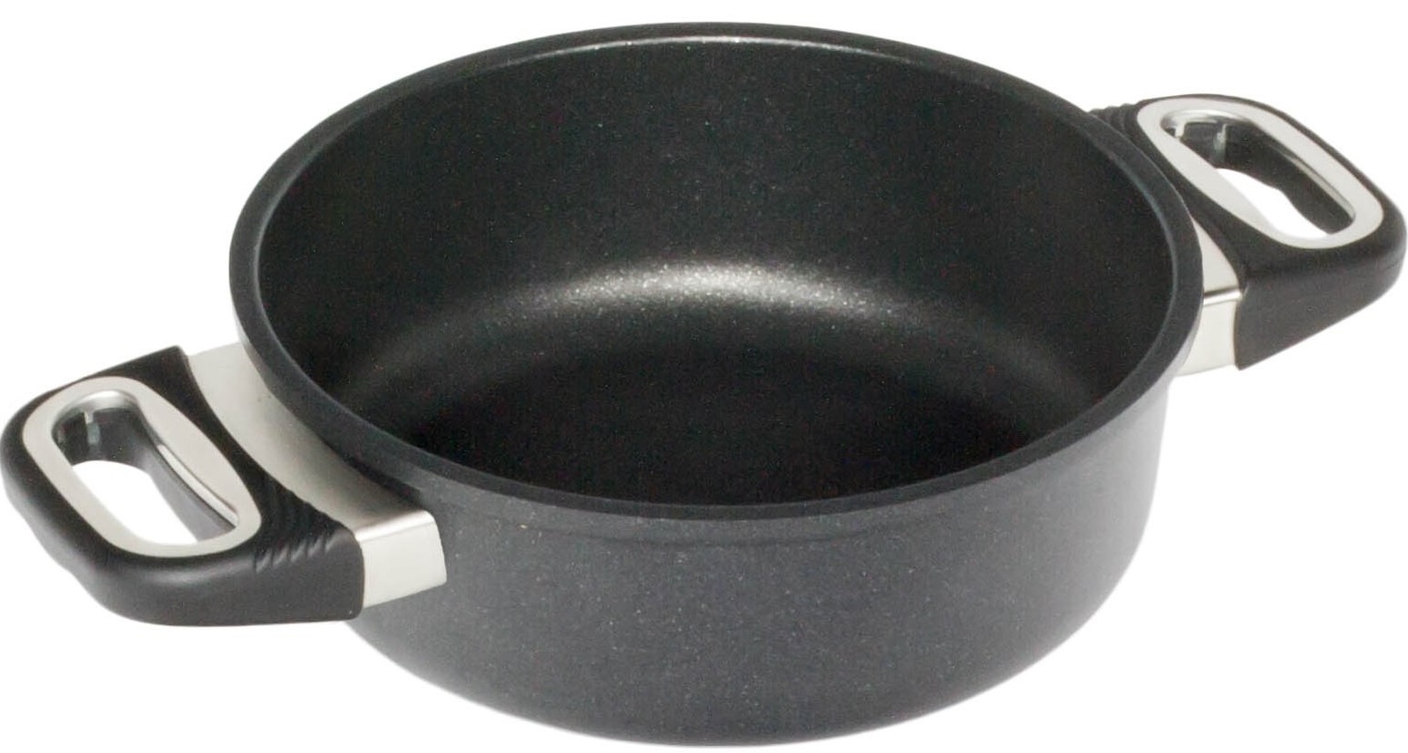 Oala de mică adâncime AMT - 24 cm, 3 L, neagră