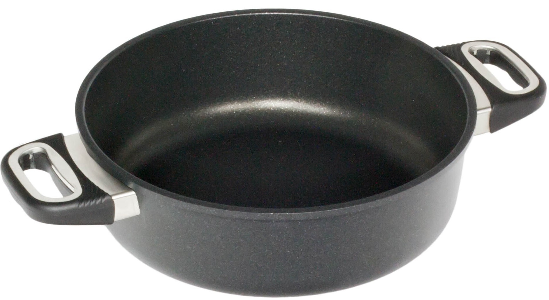 Oala de mică adâncime AMT - 26 cm, 3.6 L, neagră