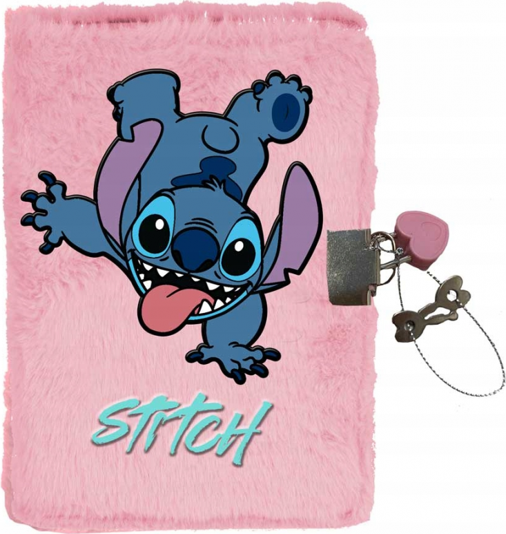 Jurnal secret de pluș Paso Stitch - A5, roz