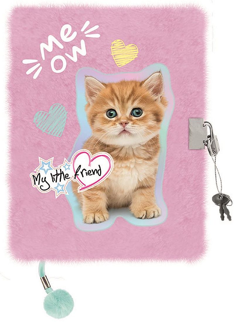 Jurnal secret de pluș  St. Majewski My Little Friend - Pastel Kitty
