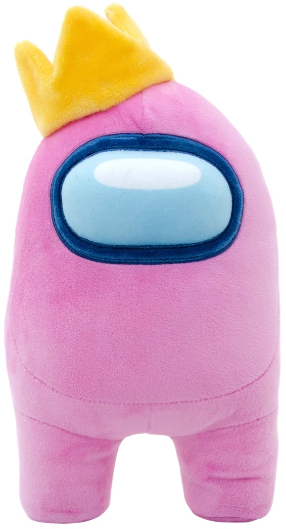 Figurină de pluș YuMe Games: Among Us - Pink Crewmate with Crown, 30 cm
