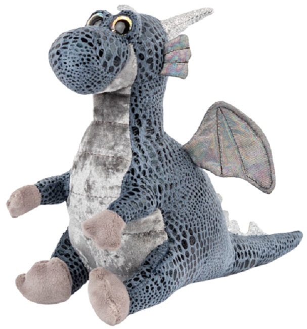 Jucărie de pluș Amek Toys - Dino, gri, 22 cm