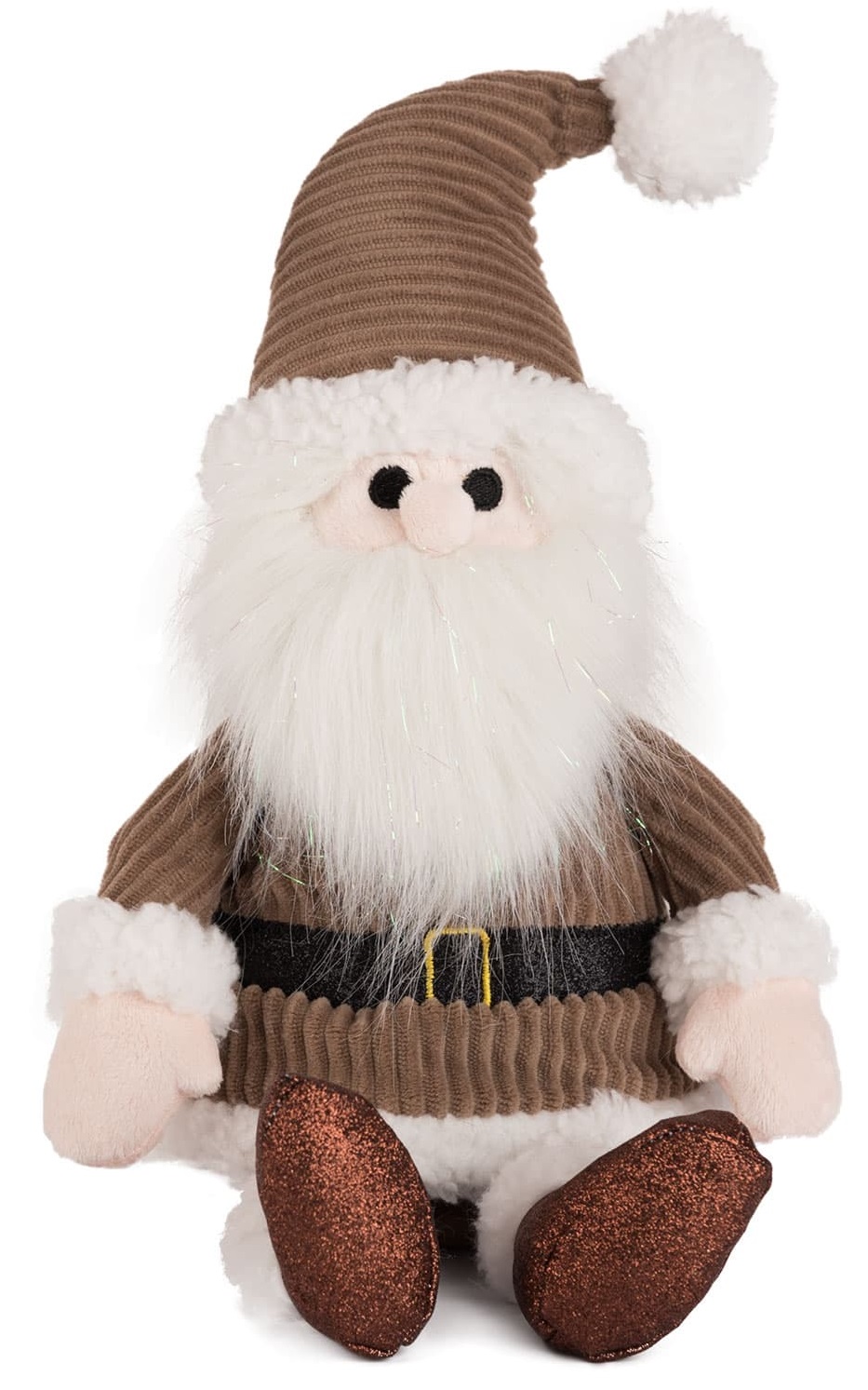 Jucărie de pluș Amek Toys - Moș Crăciun, 30 cm, maro