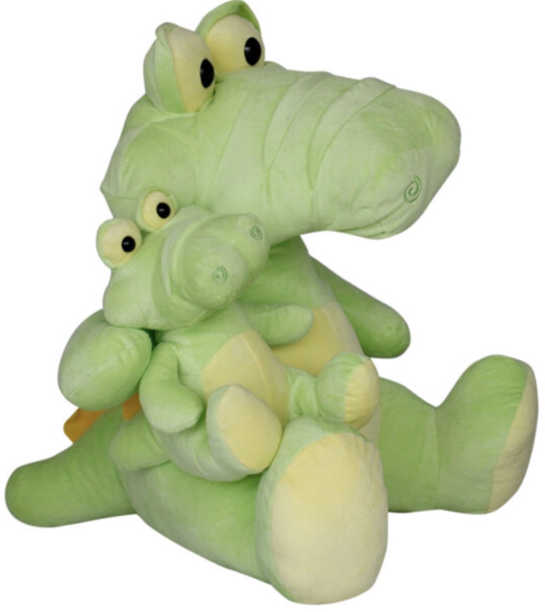 Jucărie de pluș Amek Toys - Crocodil cu copil, 60 cm