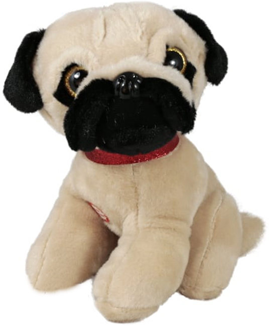 Jucărie de pluș  Amek Toys  - Câine pug cu sunet, 20 cm