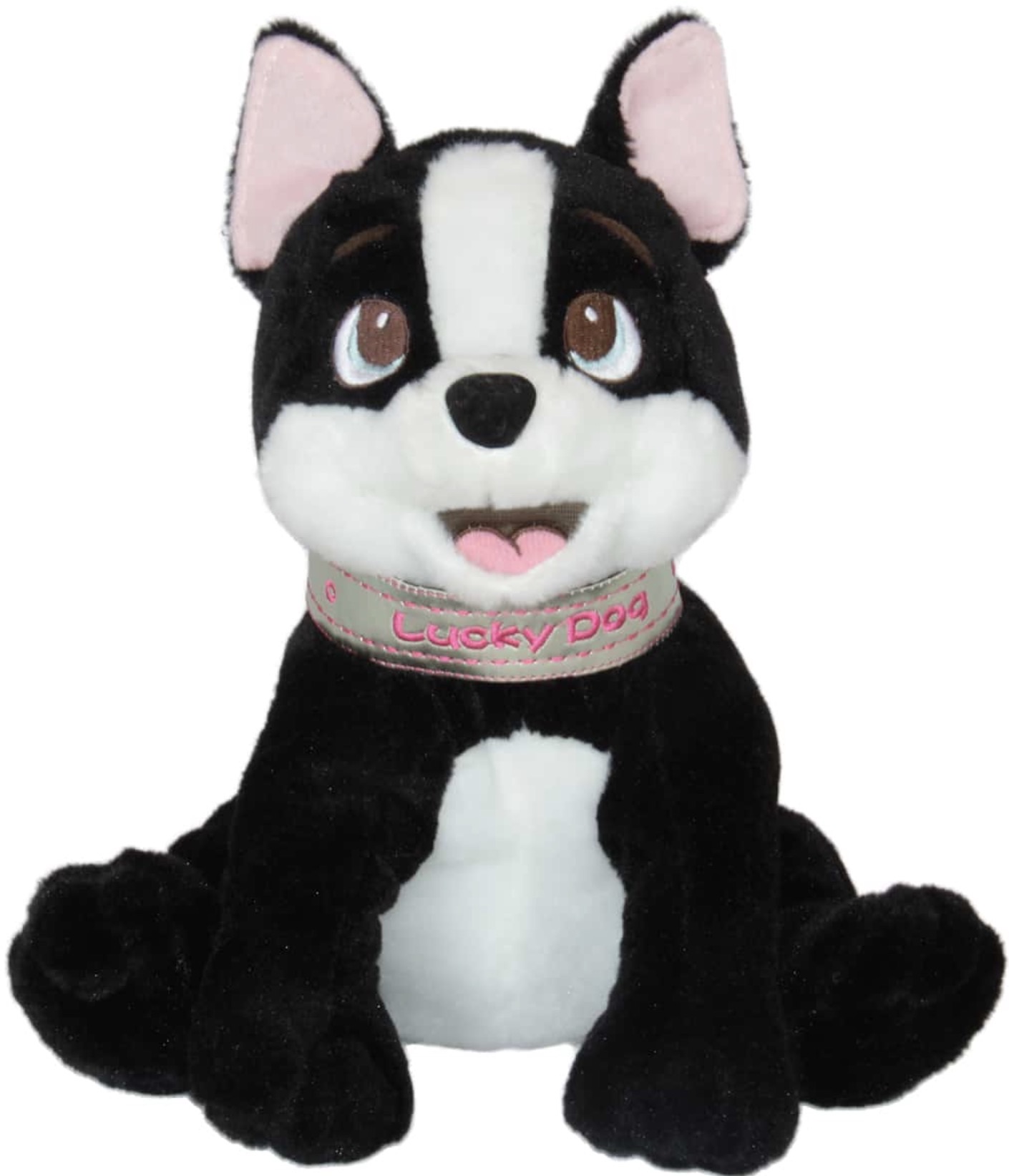Jucărie de pluș Amek Toys - Câine cu lesă, 22 cm