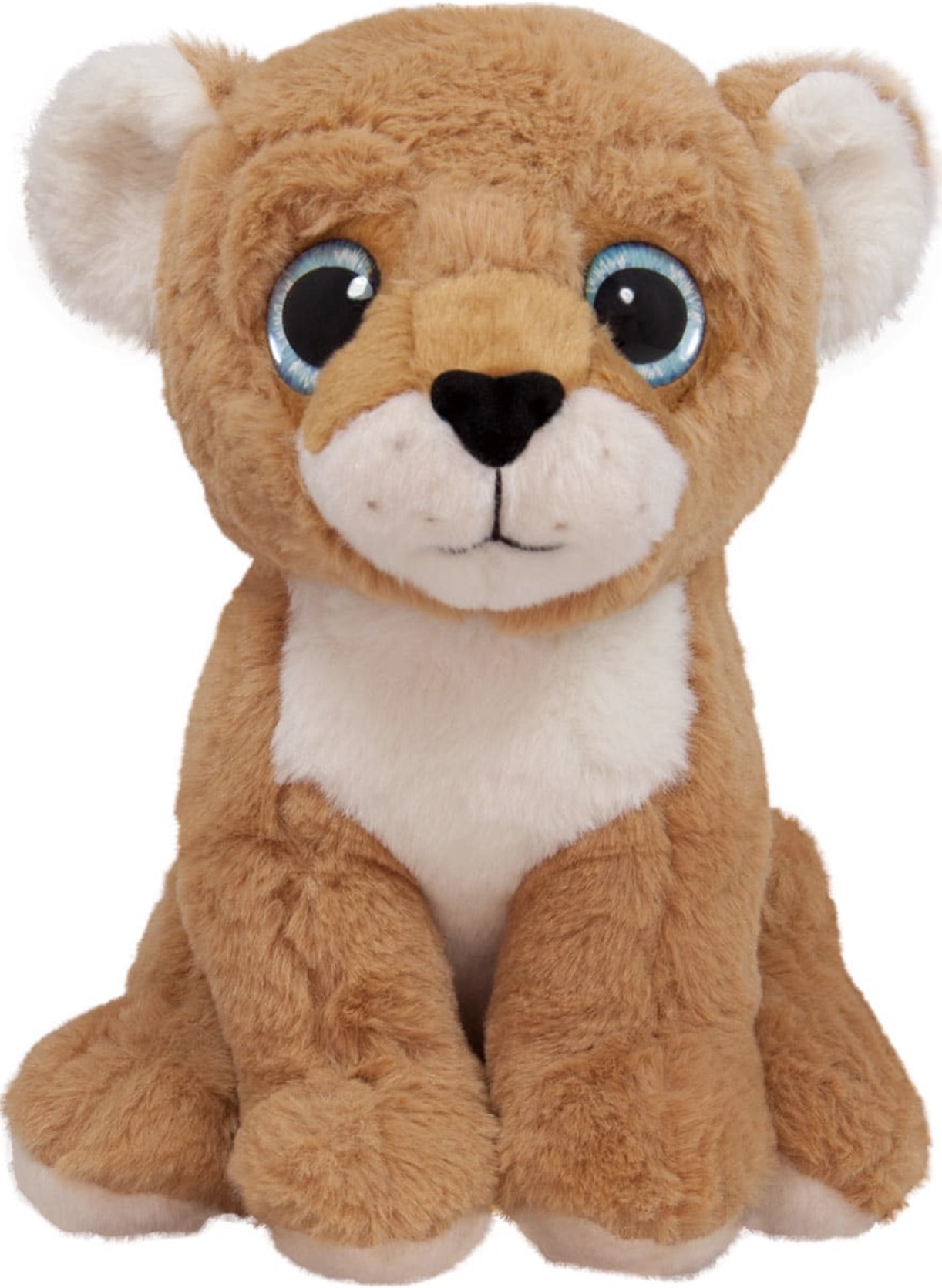 Jucărie de pluș Amek Toys - Leu cu ochi 3D, 24 cm