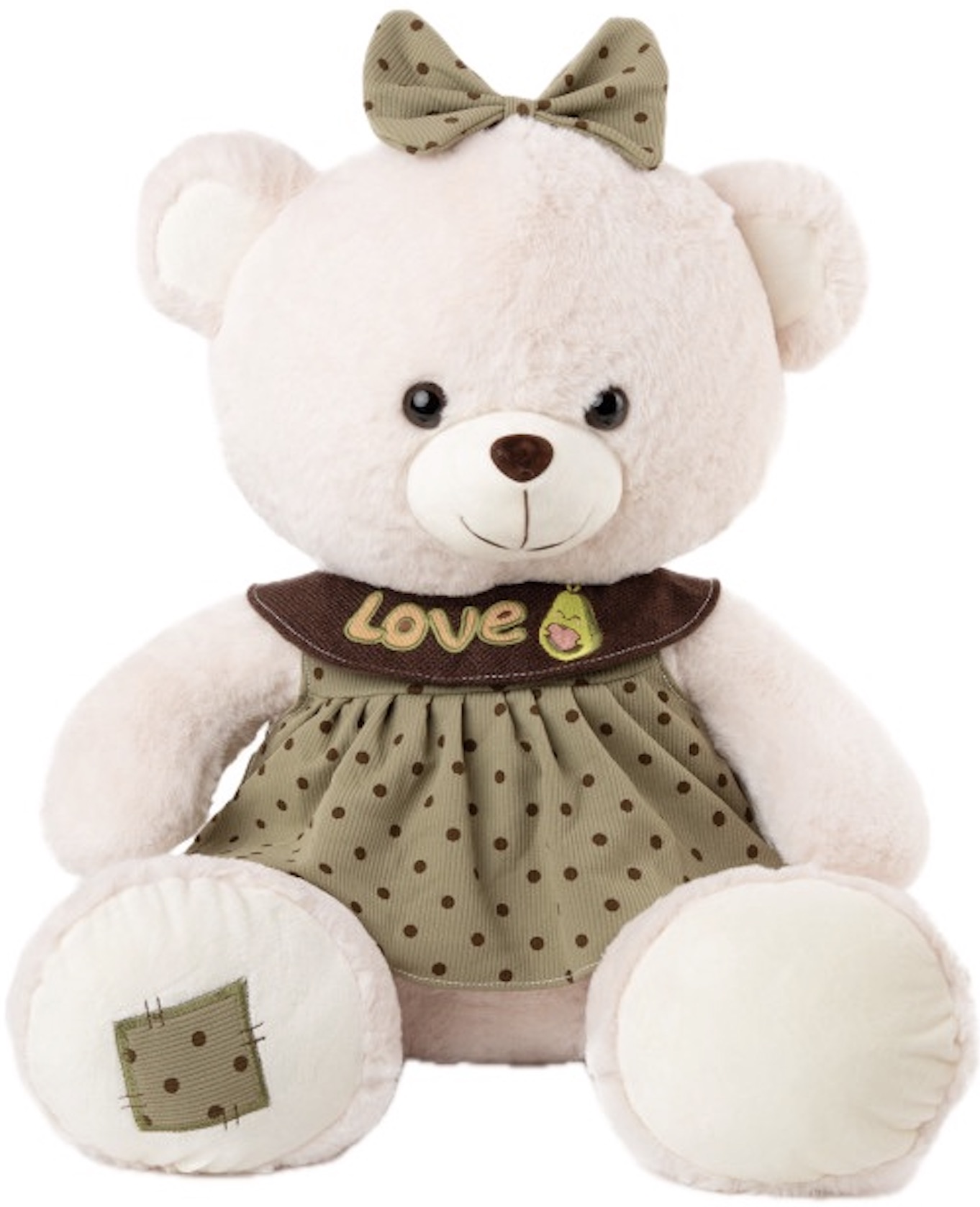 Jucărie de pluș  Amek Toys  - Teddy girl într-o rochie verde, 40 cm
